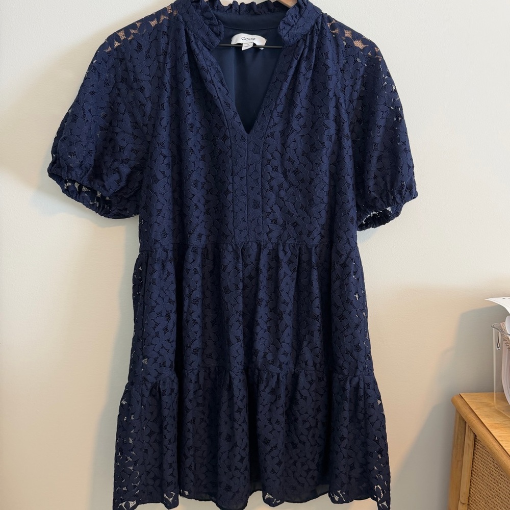 CeCe Navy Blue Lace Dress